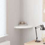 vidaXL Étagère d'angle flottante blanc brillant 35x35x3 8 cm MDF