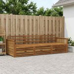 vidaXL Ensemble de canapés d'extérieur 3 pc Naturel