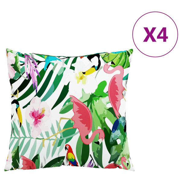 vidaXL Coussins décoratifs lot de 4 Multicolore 50x50 cm Tissu