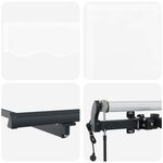 vidaXL Auvent Rétractable Blanc 450 × 300 cm Tissu et Aluminium