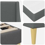 vidaXL Cadre de lit avec matelas avec tête de lit Polyester