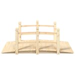 vidaXL Pont de jardin avec garde-corps 150x67x56cm bois massif épicéa
