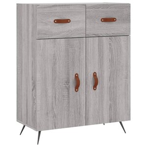 vidaXL Buffet sonoma gris 69 5x34x90 cm bois d'ingénierie