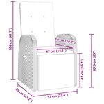 vidaXL Ensemble de salle à manger pour jardin 9 Pièces Gris polyrotin