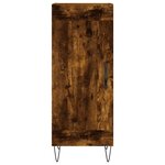 vidaXL Buffet haut Chêne fumé 34 5x34x180 cm Bois d'ingénierie