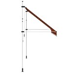 vidaXL Auvent manuel rétractable 350 cm Orange et marron
