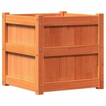 vidaXL Jardinières 2 Pièces cire marron bois de pin massif