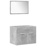 vidaXL Ensemble de meubles de salle de bain 4 Pièces gris béton