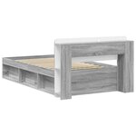 vidaXL Cadre de lit avec rangement Sonoma gris 80 x 200 cm