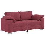 vidaXL Canapé Loveseat Rouge Vin 140 cm Tissu