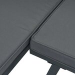vidaXL Salon de jardin 3 Pièces avec coussins noir aluminium