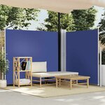 vidaXL Auvent latéral rétractable Bleu 160 x 600 cm