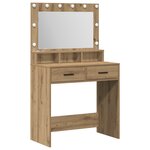 vidaXL Coiffeuse chêne artisanal 79 x 41 x 135 cm Bois d'ingénierie