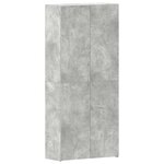 vidaXL Cabinet à chaussures Gris 80 x 35.5 x 180 cm Bois d'ingénierie