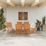vidaXL Ensemble de salle à manger de jardin 7 pièces en bois massif d'acacia