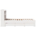 vidaXL Lit bibliothèque sans matelas blanc 75x190cm bois de pin massif