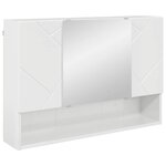 vidaXL Ensemble de mobilier de salle de bain 4 Pièces Blanc brillant