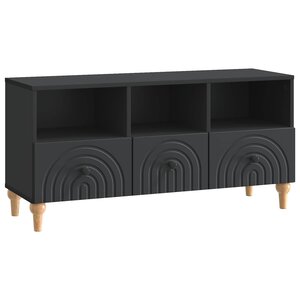 vidaXL Meuble TV Noir 102 x 34 5 x 50 cm Bois d’ingénierie
