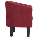 vidaXL Fauteuil rouge bordeaux velours