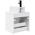 vidaXL Meuble de lavabo mural Blanc brillant 49 x 44 5 x 65 cm