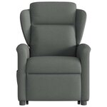 vidaXL Fauteuil de massage inclinable Gris foncé Tissu