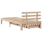 vidaXL Cadre de lit avec tiroirs sans matelas 75x190 cm