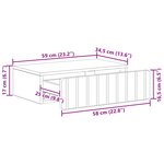 vidaXL Table d'appoint murale Noir 59 x 34 5 x 17 cm Bois d'ingénierie