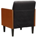 vidaXL Fauteuil avec accoudoirs noir 55 cm velours