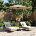 vidaXL Parasol de jardin avec base 230 x 230 cm Polyester