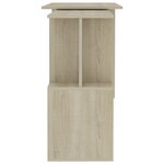 vidaXL Bureau d'angle Chêne sonoma 200x50x76 cm Bois d’ingénierie