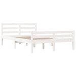 vidaXL Cadre de lit Blanc Bois massif 120x200 cm