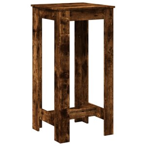vidaXL Table de bar chêne fumé 51x50x103 5 cm bois d'ingénierie