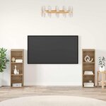 vidaXL Ensemble meuble TV 2 Pièces chêne artisanal 107 x 35 x 37 cm