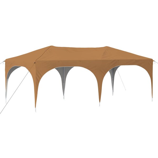 vidaXL Tente de fête pop-up 575 x 288 x 245 cm Beige Tissu Oxford