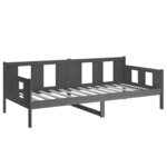 vidaXL Lit de jour sans matelas gris bois de pin massif 80x200 cm