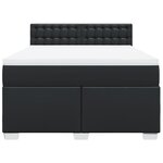 vidaXL Sommier à lattes de lit avec matelas Noir 160x200 cm