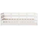 vidaXL Lit de jour et tiroirs sans matelas blanc 90x200 cm bois massif