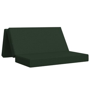 vidaXL Canapé-lit pliable 160 x 67 x 45 cm Vert foncé