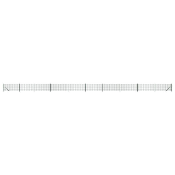 vidaXL Clôture en treillis métallique avec bride vert 1x25 m