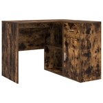 vidaXL Bureau d'angle en chêne fumé 102x88x75 cm en bois d'ingénierie