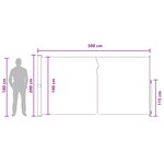 vidaXL Store latéral rétractable 200 x 500 cm 100  polyester fer acier