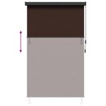 vidaXL Store enrouleur Marron 120 x 250 cm Tissu et Aluminium