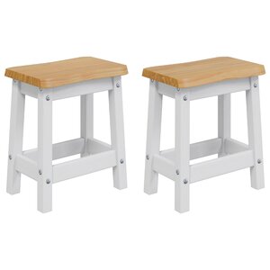 vidaXL Tabouret de bar EKAI 2 pc Blanc 40 x 29 x 45 5 cm