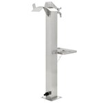 vidaXL Colonne à eau de jardin carrée Acier inoxydable 95 cm