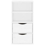 vidaXL Armoire latérale tiroirs ODDA blanc 40x24x79 cm bois massif pin