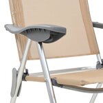vidaXL Chaises de camping pliables lot de 4 Crème Aluminium