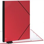 Carton à dessin A2- ACROPAQ- Rouge - 52 x 72 cm- Fermeture élastique- Dos extensible- Certifié FSC