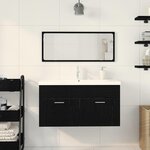 vidaXL Ensemble de meubles de salle de bain 3 Pièces Chêne noir