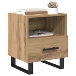 vidaXL Cabinet de chevet 2 Pièces Chêne artisanal 40 x 35 x 47 5 cm