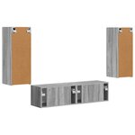 vidaXL Ensemble meuble TV 2 Pièces Gris Sonoma Bois d'ingénierie